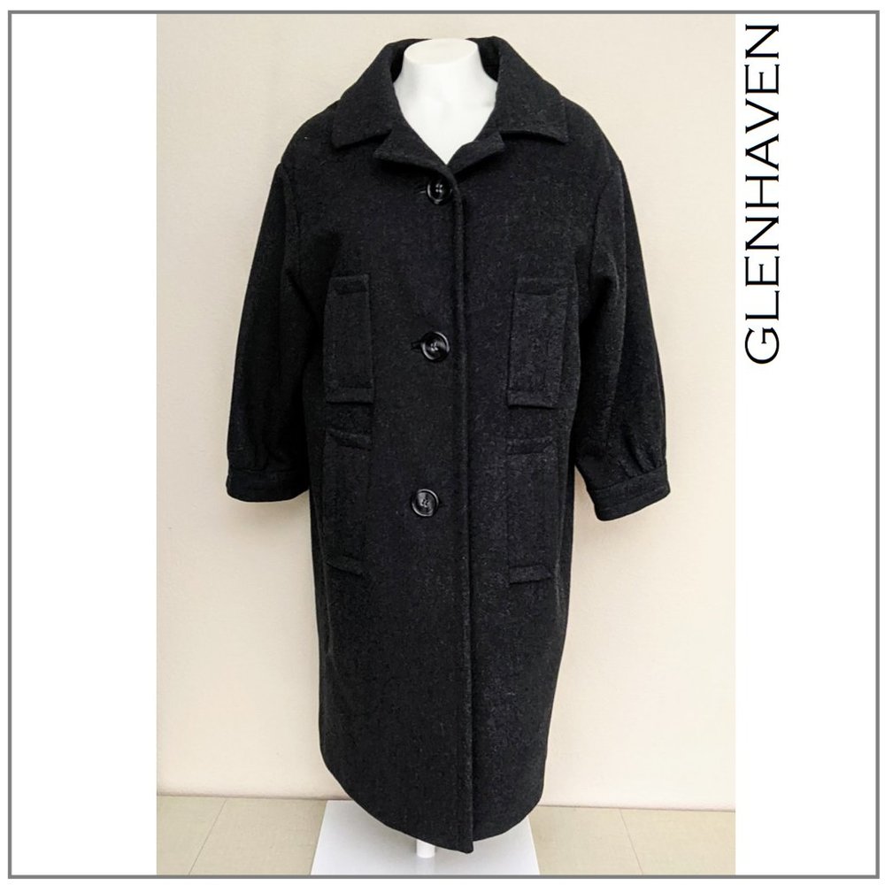 Glenhaven Women's Charcoal 3/4 Sleeve Winter Coat